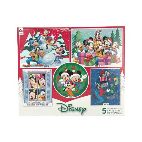 Ceaco Disney Christmas Jigsaw Puzzle Pack / 5-in-1 / Mickey Mouse and Friends – CanadaWide ...