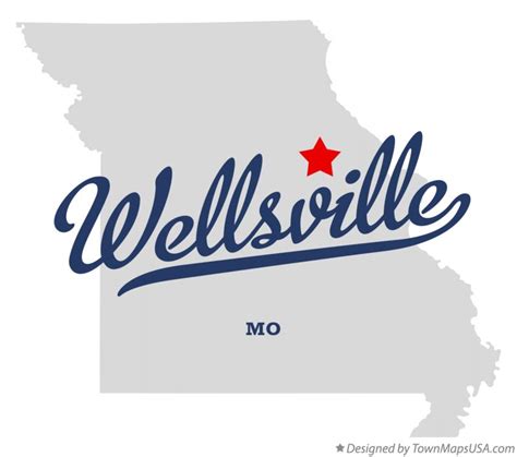 Map of Wellsville, MO, Missouri