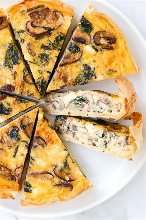 Spinach Mushroom Feta Quiche – Goodness Avenue