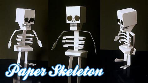 How To Make Paper Skeleton - Diy Paper Craft For Kids - YouTube