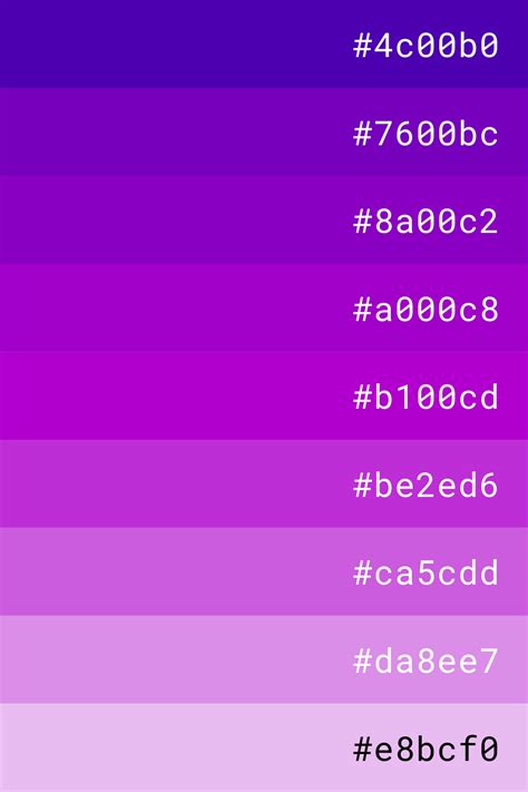 Purple color palette | Hex color palette, Purple color palettes, Digital paint color