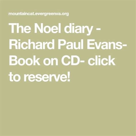 The Noel diary