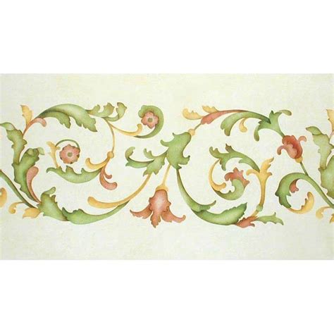 Showcase Scroll Classic Border Stencil | Border stencils, Stencil patterns, Stencil pattern