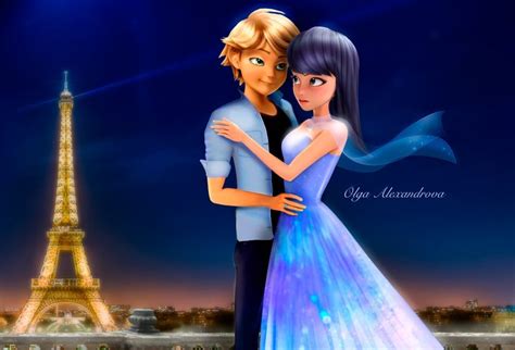 Cute Miraculous Ladybug Marinette And Adrien Kiss - Draw-lab