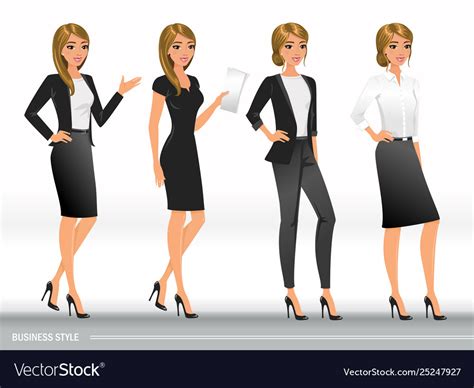 Elegant business women in formal clothes Vector Image