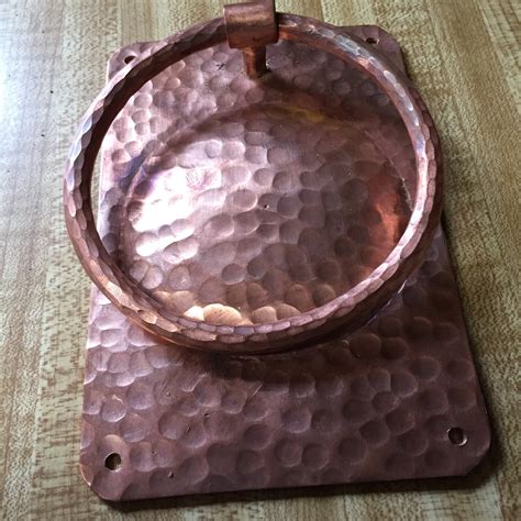 Handcrafted Hammered Copper Door Knocker