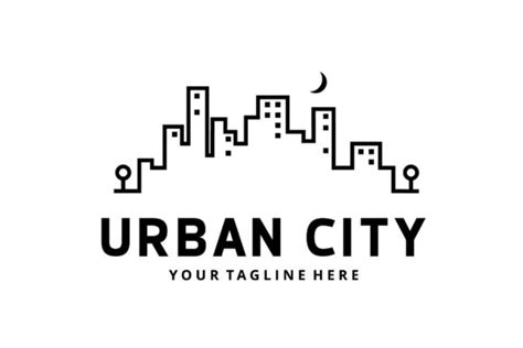 Urban, Night City Logo Building Design Graphic by sore88 · Creative Fabrica