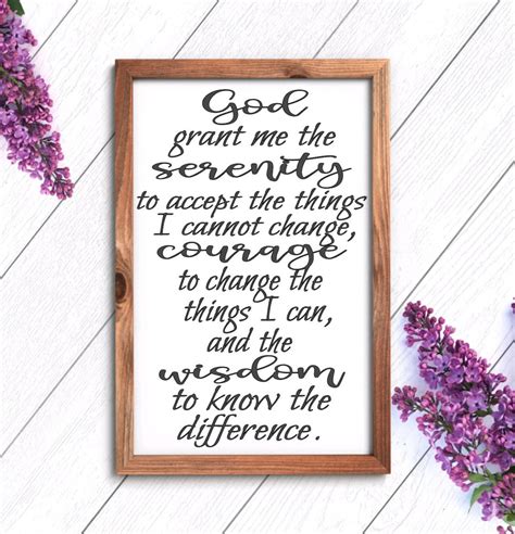 Serenity Prayer Wall Art, Inspirational Wall Art, Serenity Prayer Sign, God Grant Me the ...