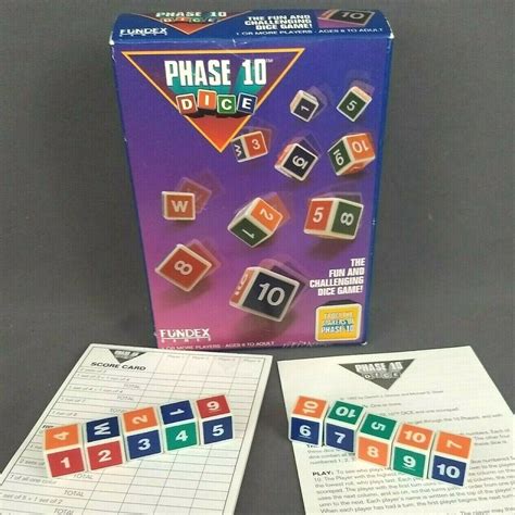 Vintage 1993 Phase 10 Dice Game Fundex 100 Complete for sale online | eBay | Dice games, Games ...