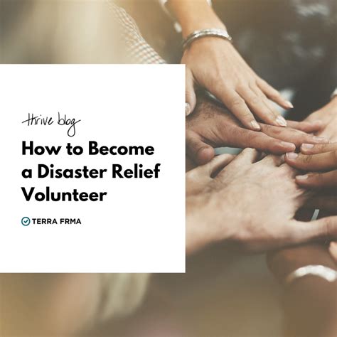 How to Become a Disaster Relief Volunteer – Terra Frma