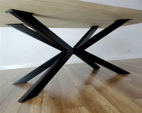 Metal Dining Room Table Legs. Industrial Spider Steel Dining Table Legs. Modern Metal Table Base ...