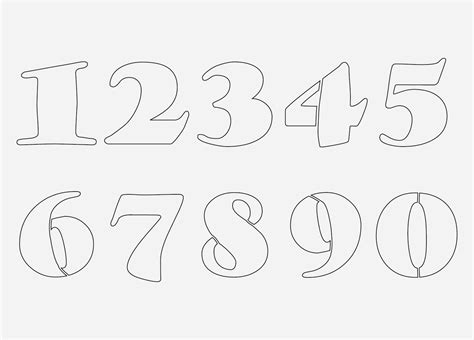 Printable Stencils Numbers