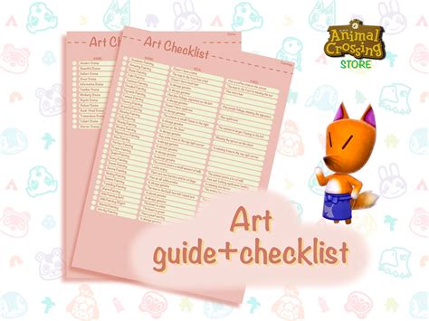 Animal Crossing Fossil Checklist/ Animal Crossing New Horizon Planner/ ACNH Game/ Printable List ...