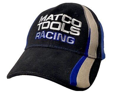 Authentic MATCO TOOLS RACING Logo Black Adjustable Hat | eBay