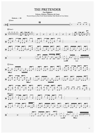 The Pretender - Foo Fighters - Drum Sheet Music - AriaMus.com ...