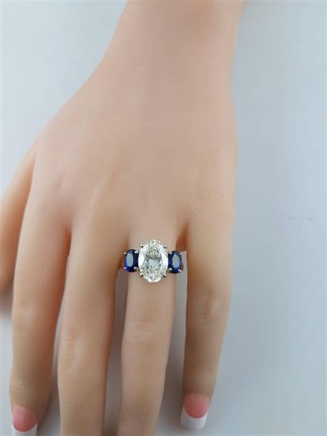 3.69 Carat Oval Cut Diamond Three-Stone Engagement Ring at 1stDibs | 1 carat oval cut diamond ...