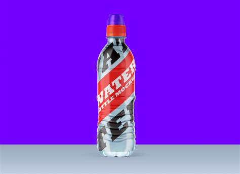 Free Half Liter Sport Water Bottle Mockup PSD - Good Mockups