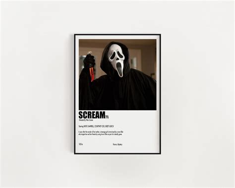 Scream Minimalist Horror Movie Poster Horror Movie Art Print Ghostface ...