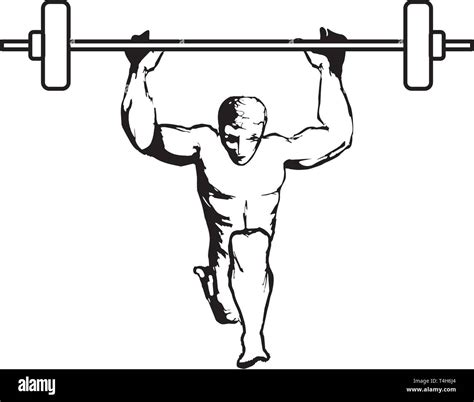 The silhouette of a man weight lifting hi-res stock photography and ...