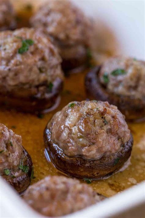 Easy Sausage Stuffed Mushrooms Recipe - Dinner, then Dessert