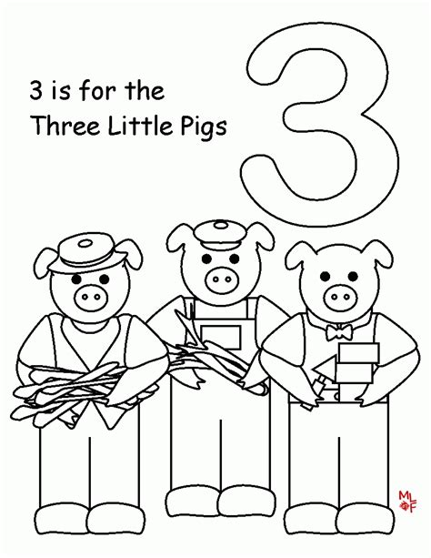 Printable Coloring Pictures Of The Three Little Pigs Coloring Pages