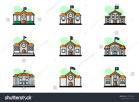 School Building Vector Illustration Design Icon Stock Vector (Royalty Free) 1973536679 ...