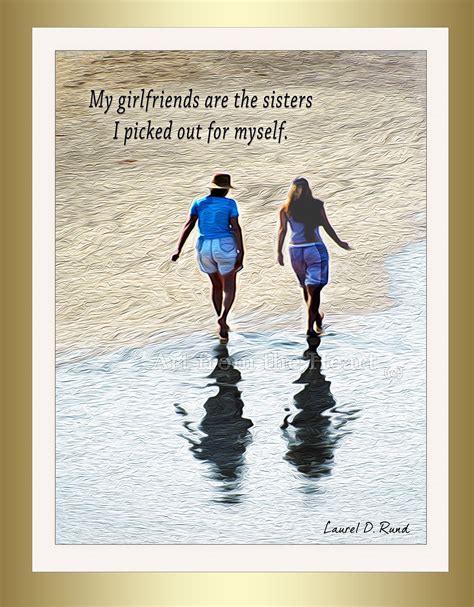 My Girlfriends Are the Sisters, Quotes About Friendship, Beach Scene - Etsy