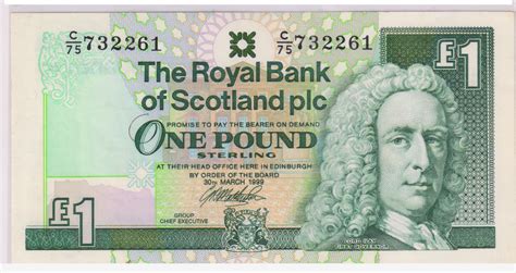 Scotland - 1 pound 1999 currency note - KB Coins & Currencies