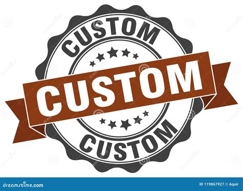 Custom seal. stamp stock vector. Illustration of ribbon - 119867927