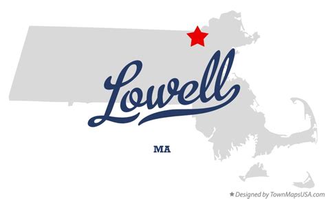 Map of Lowell, MA, Massachusetts