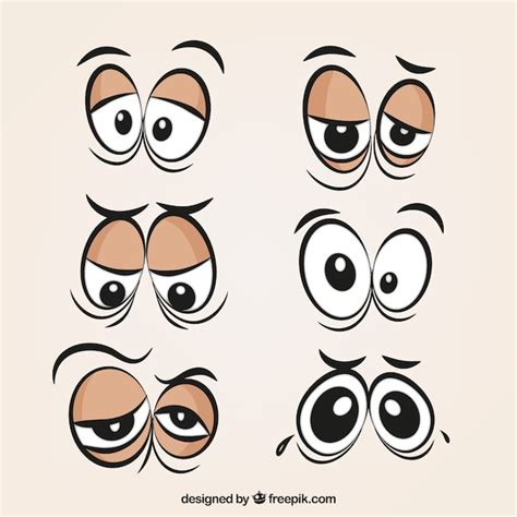 Free Vector | Cartoon eyes pack