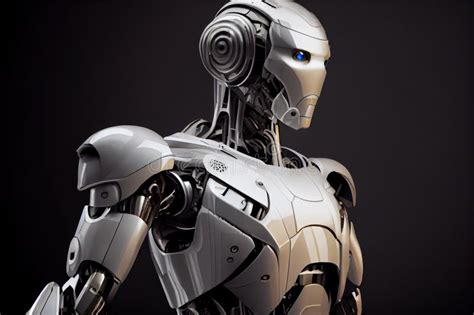 White Machine: a Humanoid Robot Companion. AI Generated Stock ...