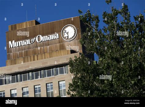 A logo sign outside of the headquarters of Mutual of Omaha in Omaha ...