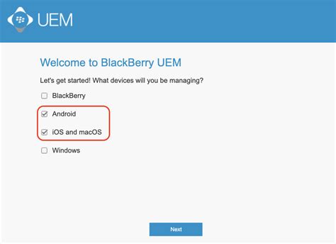 QuickStart: Set Up BlackBerry UEM Cloud for BlackBerry Dynamics Development