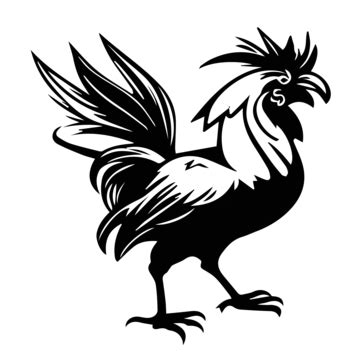 Rooster Logo Vector Illustration To Generative Ai, Rooster Logo ...