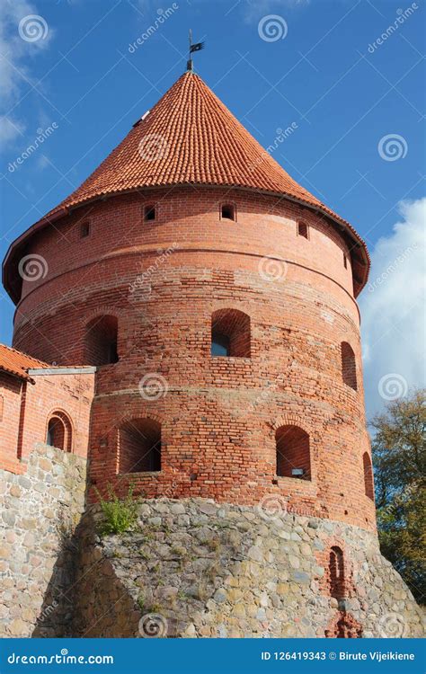 Trakai Island Castle editorial stock photo. Image of architecture - 126419343