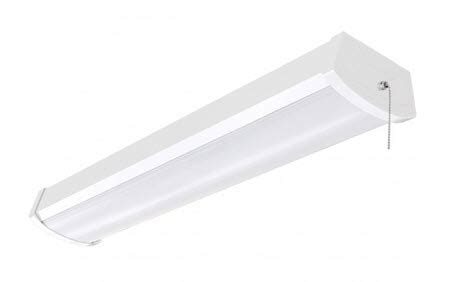 LED ceiling mount Wrap Light Fixture 4 Foot - 40 Watt With Pull Chain ...