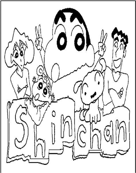 Shin Chan Coloring Pages Sketch Coloring Page