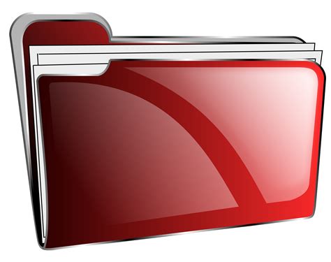 Clipart - Folder icon red full