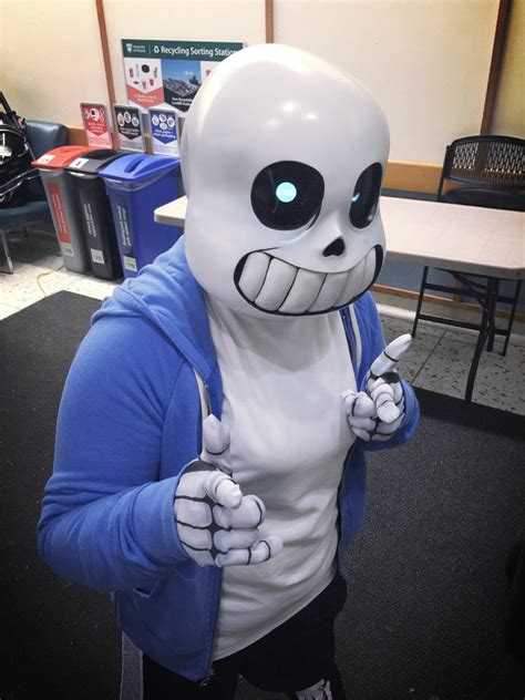 Sans cosplay with interchangeable expressions | Undertale | Know Your Meme