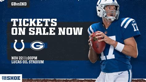 A limited number of single-game tickets for Colts vs. Packers are available to the public now at ...