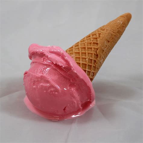 Fake Melted Strawberry Ice Cream Cone | Just Dough It