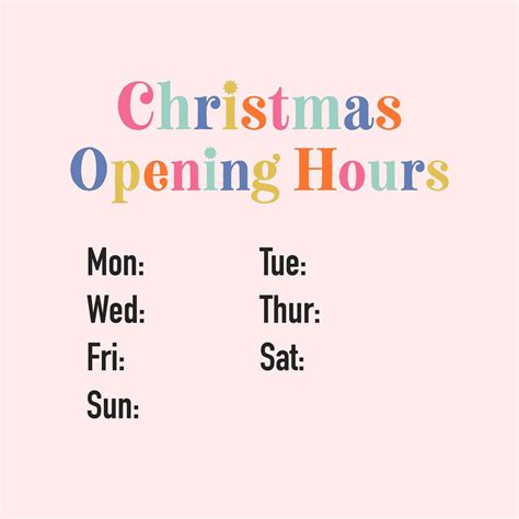 Free Holiday Hours Sign Template Preparing For The Holidays Is A Great ...