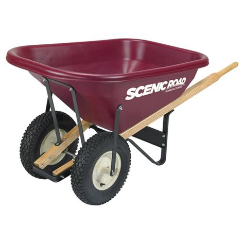 Scenic Road Dual Wheel 8 Cube Wheelbarrow - 800 lb Capacity - Walmart ...