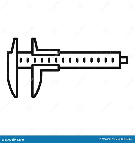 Caliper Scale Icon Outline Vector. Calliper Vernier Stock Vector ...