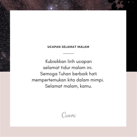 46 Quotes Ucapan Selamat Malam - Chika Ciku