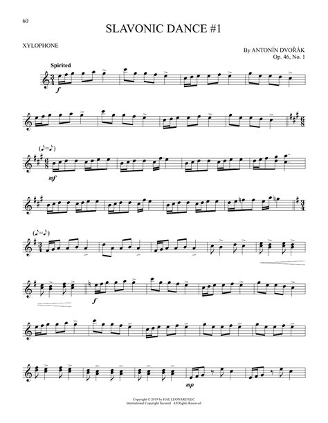 Slavonic Dance No. 1 Sheet Music | Antonin Dvorak | Xylophone Solo