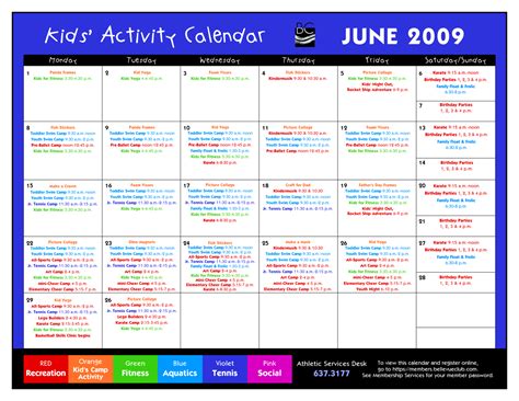 14 Blank Activity Calendar Template Images – Printable Blank Within Blank Activity Calendar ...