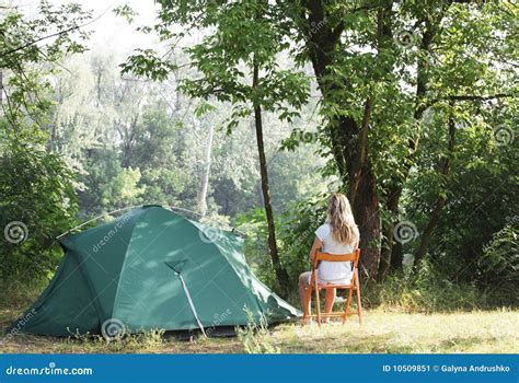 Tent In Forest Stock Image - Image: 10509851