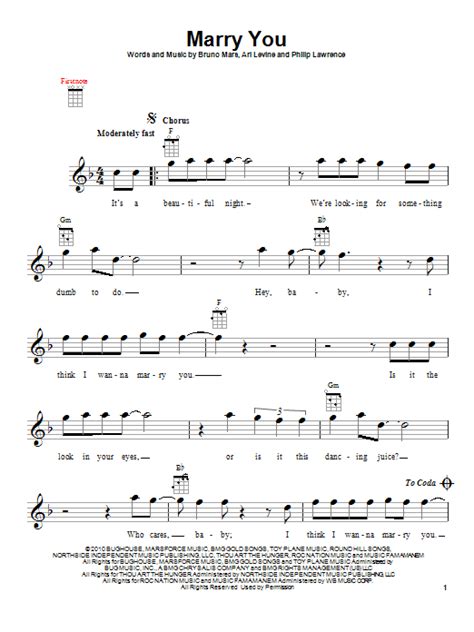 Marry You | Sheet Music Direct